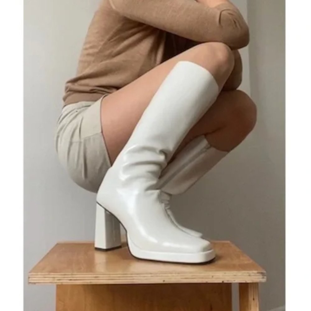 Jeffery Campbell Maximal Boot In Ivory - image 1